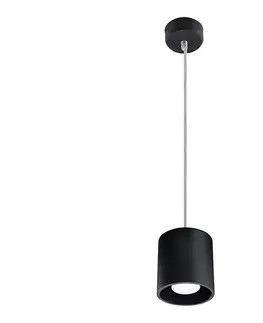Svietidlá  Luster na lanku ORBIS 1 1xGU10/40W/230V čierna SL.0051