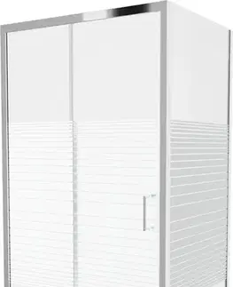 Sprchovacie kúty MEXEN/S - Apia sprchovací kút obdĺžnik 135x70, pruhy, chróm 840-135-070-01-20