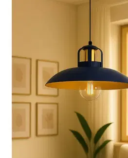 Svietidlá BRILAGI - LED Luster na lanku FLAMENGO 1xE27/60W/230V modrá BG72374