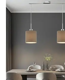 Svietidlá Eglo - LED luster na lankách TUNJA 2xE27/60W/230V taupe 1xEG32519+2xEG32913