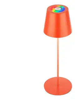 Lampy Briloner 7510012-LED RGB Stmievateľná stolná lampa CALIDA 2,5W/5V IP44 1200mAh oranžová 7510012