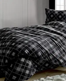 Obliečky Black Winter Flanel ágyneműhuzat 200x140cm+90x70cm TiaHome - 1x Vankúš 90x70cm, 1x Paplón 140x200cm