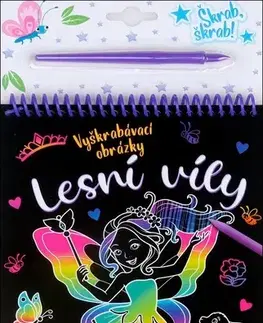 Nalepovačky, vystrihovačky, skladačky Lesní víly vyškrabávací obrázky