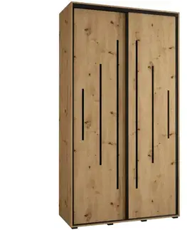 Šatníkové skrine Skriňa 45 Canaris 12 140 artisan/čierna