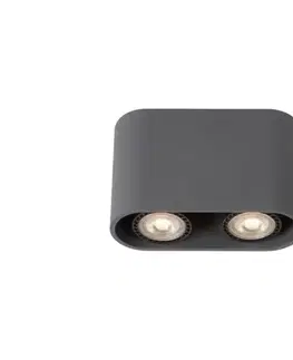 Svietidlá Lucide 09914/10/36 - LED Bodové svietidlo BENTOO 2xGU10/5W/230V šedá 09914/10/36