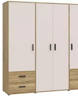 Šatníkové skrine Skriňa Mokkaro Moks841-M802 Piesok/Dub Mauvella