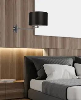 Nástenné svetlá Nástenná lampa Alexia Chrome 1X40W E14 čierne tienidlo