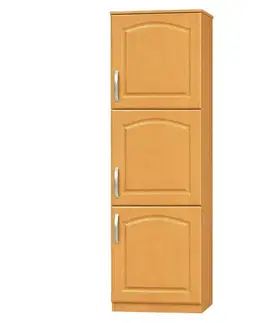 Kuchynské dolné skrinky KONDELA Lora MDF New S40/210/57 P potravinová skriňa jelša