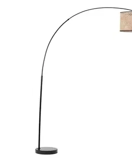 Lampy Brilliant - Stojacia lampa WILEY 1xE27/60W/230V čierna/béžová 93138/06