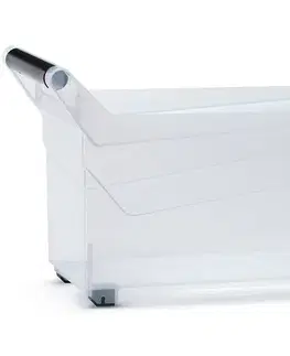 Úložné boxy NABBI NUK4L plastový úložný box na kolieskach 17 l priehľadná