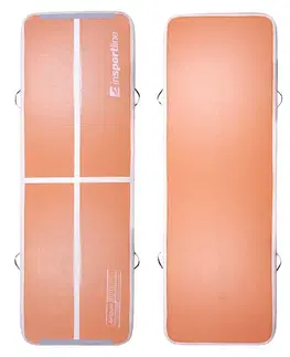 Žinenky Airtrack inSPORTline Airstunt 300x100x10 cm mocha mousse s ručnou pumpou