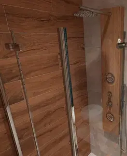 Sprchy a sprchové panely Sprchový panel SIKO Bamboo Shower na stenu s pákovou batériou bambus BAMBOOSHOWER BAMBOOSHOWER