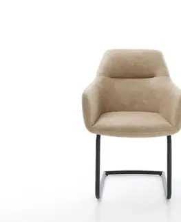 Jedálenské stoličky DELIFE Jedálenská stolička Pejo-Flex mikrovlákno béžová vintage jedálenská stolička okrúhla čierna vrecková pružina