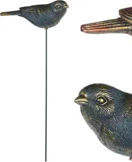 Záhradné dekorácie MAKRO - Vtáčik na paličke 60cm rôzne druhy