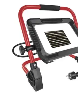 Svietidlá  LED reflektor so stojanom ELION LED/100W/230V 4000K IP65 červená/čierna ZS3353