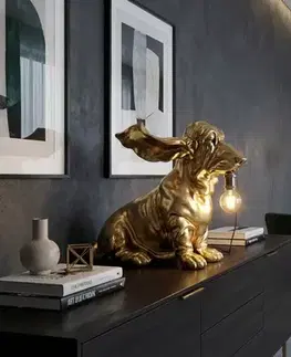Osvetlenie Stolová lampa GOLDEN DACHSHUND Dekorhome