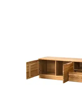 TV stolíky DON LEON 25 TV stolík so zásuvkou, dub Natura