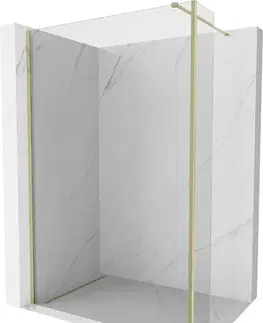 Sprchové dvere MEXEN/S - Kioto Sprchová zástena WALK-IN 90 x 30, transparent, zlatá 800-090-212-50-00-030
