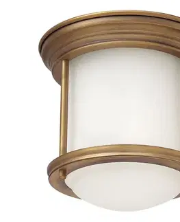 Záhradné lampy Elstead Quintiesse QN-HADRIAN-MINI-F-BR-OPAL - Vonkajšie stropné svietidlo HADRIAN 1xE27/60W/230V IP44 QN-HADRIAN-MINI-F-BR-OPAL