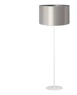 Lampy  - Stojacia lampa CANNES 1xE27/15W/230V pr. 45 cm strieborná/biela 602921