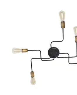 Svietidlá  Prisadený luster TUBE 5xE27/15W/230V P-1924/5 BK+AB