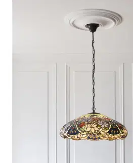 Svietidlá Endon 112193 - Luster na reťazi Tiffany SULLIVAN 3xE27/60W/230V, priemer 57 cm 112193