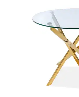 Jedálenské stoly  AGIP jedálenský stôl, číra / zlatá