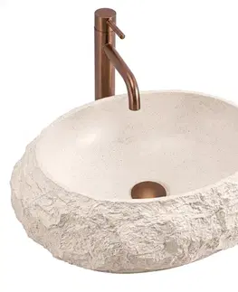 Umývadlá REA - Umývadlo na dosku Mika Warm Beige REA-U7347
