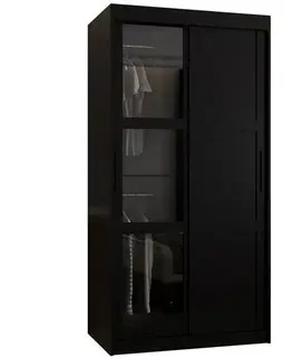 Šatníkové skrine Skriňa Dome III 100 čierna