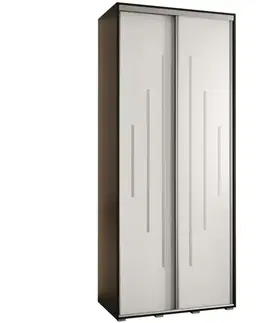 Šatníkové skrine Skriňa 45 Canaris 12 100 čierna/biela/silver