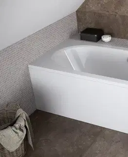 Vane BESCO - Asymetrická vaňa AVITA - Nožičky k vani - S nožičkami, Rozmer vane - 170 × 75 cm, Spôsob prevedenia - Ľavé VANAVIT170L + OLVPINOZ