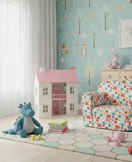 Sedacie vaky KONDELA Kidy rozkladací sedací vak mix farieb
