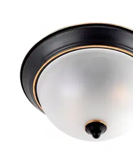 Svietidlá BRILAGI - Stropné svietidlo FRESCO 2xE27/40W/230V priemer 28 cm čierna/zlatá BRSX6002/2C-6-BK+GD