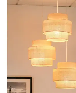 Svietidlá BRILAGI - Luster na lanku SPACE YUTE 3xE27/15W/230V krémová/biela 609289
