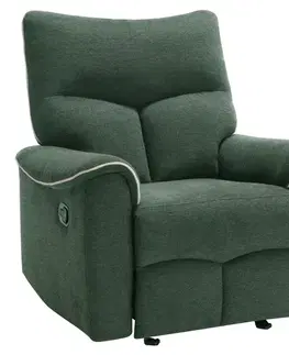 Kreslá KONDELA Nader relaxačné kreslo zelená / béžová