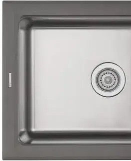 Kuchynské drezy DEANTE DEANTE - Prime antracit metalic - Granitovo - oceľový drez, 1 - bowl s odkvapkávačom ZSR_T113