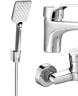 Kúpeľňové batérie MEXEN/S - Caro R62 SET vaňová a umývadlová batéria, chróm 746603R62-00
