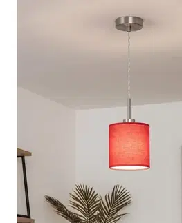 Svietidlá BRILAGI - LED luster na lanku NUBILA 1xE27/60W/230V pr. 14 cm červený EG32515+BG1578