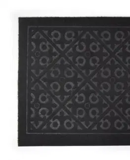Rohožky Kinekus Rohož 40x60cm, guma + textil čierna, ORNAMENT, bezokrajová