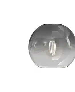 Lampy  Náhradné sklo k lustru a nástennému svietidlu MONTE E27 pr. 15 cm dymová PLM1713