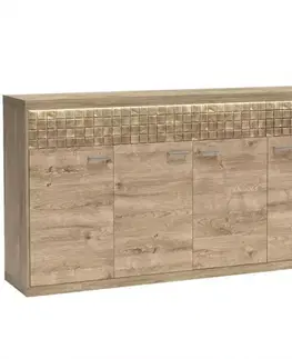 Komody do spálne Komoda Natural N-9 4D Ribbeck