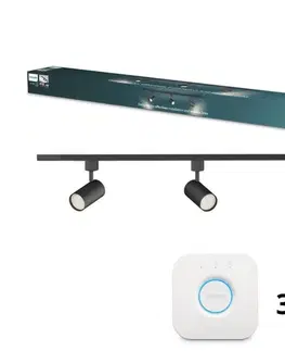 Svietidlá Philips - LED stmievateľné bodové svietidlo pre lištu systému EASYLINK HUE 3xGU10/4,7W/230V + Hue bridge P7613+3xP7029+P1408