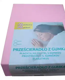 Bytový textil Plachta na posteľ Jersey 200x220 svetloružová 4605