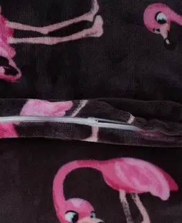 Dekoračné obliečky MKLozkoviny.sk Obliečka na vankúš mikroplyš 70 × 90 cm – Flamingos-  -