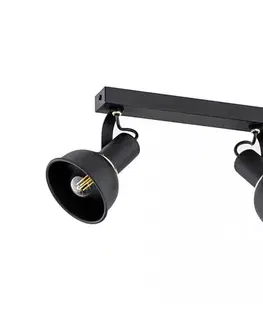 Svietidlá Argon 7037 - Bodové svietidlo TWIST 2xE14/7W/230V čierna/zlatá 7037