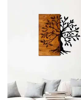 Obrazy  Nástenná dekorácia 58x58 cm strom drevo/kov 899SKL1280