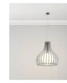 Svietidlá Eglo 96211 - Závesný luster na lanku TINDORI 1xE27/60W/230V pr. 50 cm biely 96211