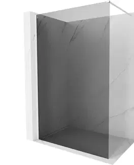Sprchové dvere MEXEN/S - Kyoto-X Sprchová zástena WALK-IN 50 x 200, grafit 10 mm, biela 800-050-101-20-40-X