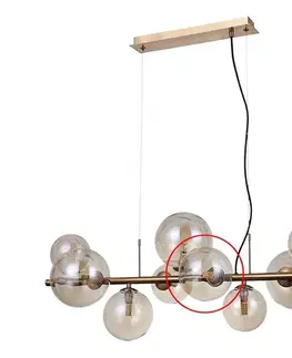 Lampy  - Náhradné sklo k lustru a nástennému svietidlu CANELLO G9 pr. 13 cm hnedá CZ.PND-406007-HBR.13