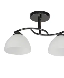 Stropná svetla Stropná lampa Gracja Čierna perla 2X40 E27 Biele tienidlo